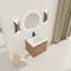 Meuble-lavabo mural 24 po avec lavabo en céramique blanche et porte à fermeture en douceur, emballage KD, contreplaqué-71277339
