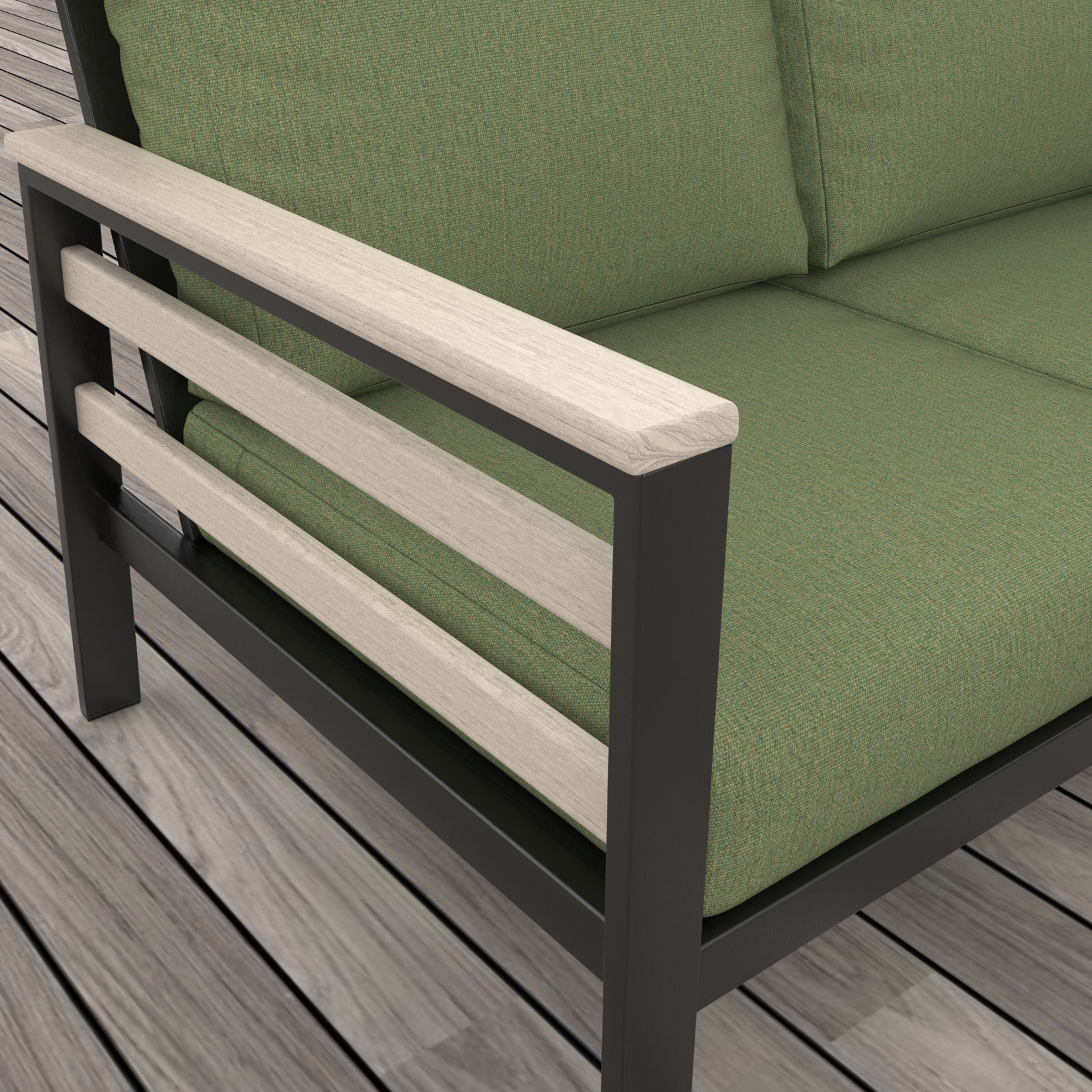 Townsend 55" Sunbrella® Patio Loveseat, Sunbrella Relate Harbor, White