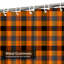 Rideau de douche d'Halloween écossais noir avec 12 crochets Tartan-129034810