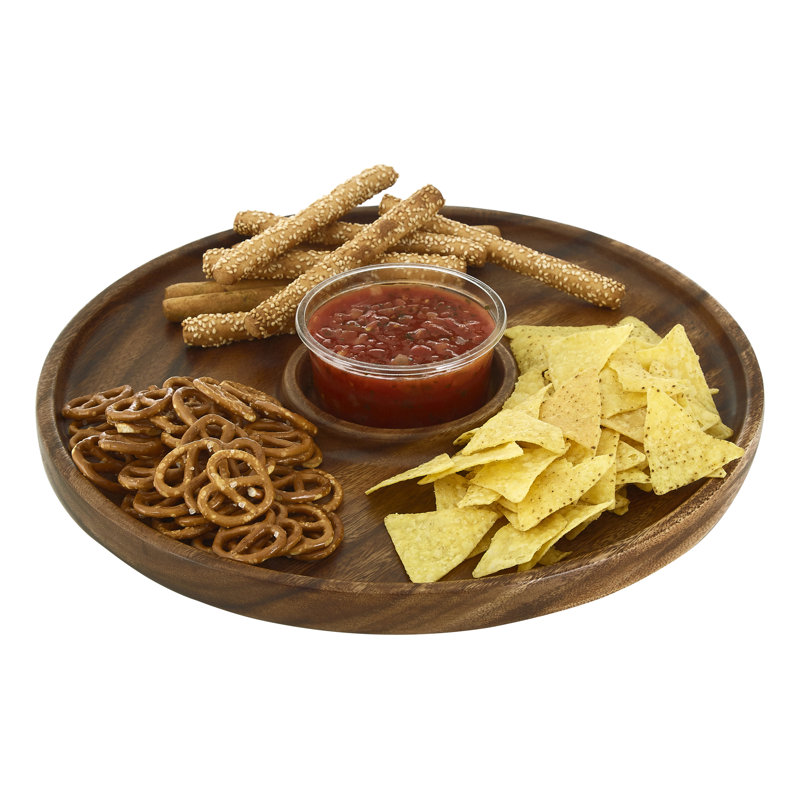 Alpen Home Savoy Wood Chips And Dip Platter