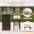 Avacyn 3 Piece Seating Group with CushionsHeight Table with Glass Table Top Storage Shelves 2 Bar Stools-676187899
