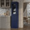 Armoire de rangement de garde-manger 100% en bois massif 16,5 po Jaylena avec portes en verre transparent et tablettes réglables