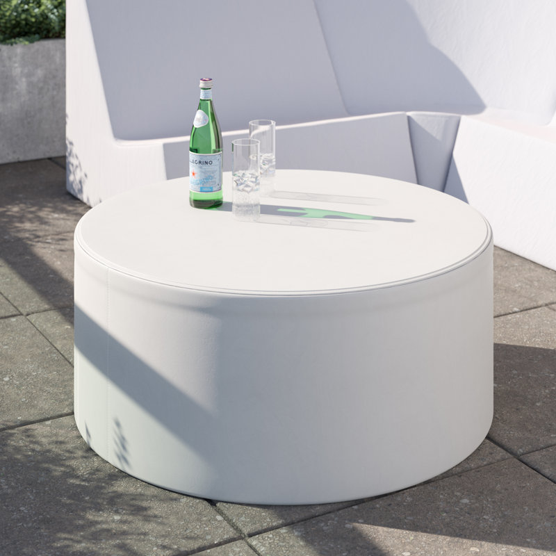 ClubNow Outdoor Ottoman, Chill White
