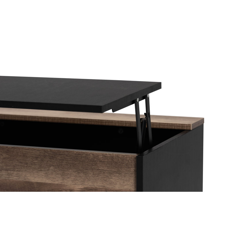 Jensen Two-Tone Wood Lift-Top Coffee Table with Storage