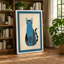 Geometric Blue Cat Mid-Century - Wrapped Canvas-1277903254-1277903244