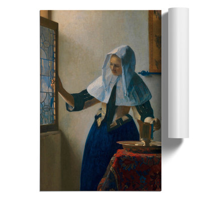 Young Woman With A Water Pitcher by Johannes Vermeer - No Frame Painting