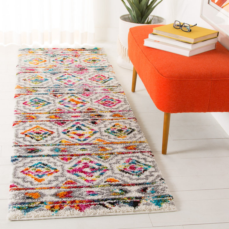 Breanna Shag Performance Geometric Rug, Runner 2'3" x 12'