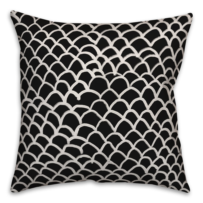 Geometric Throw Pillow, Black, 20" x 20"