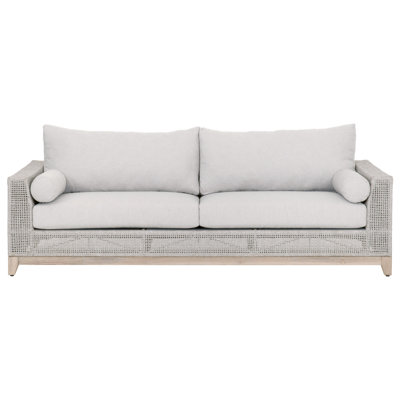 Canapé de patio avec coussin teck Boudreaux