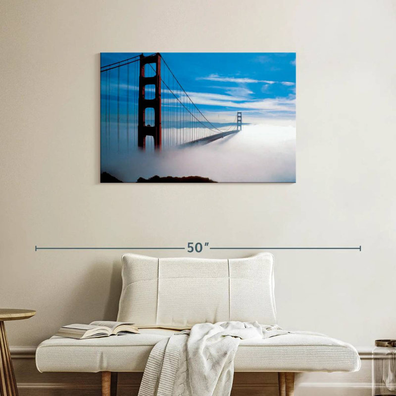 Lilie Golden Gate Bridge dans la brume, H 24 po x l 36 po