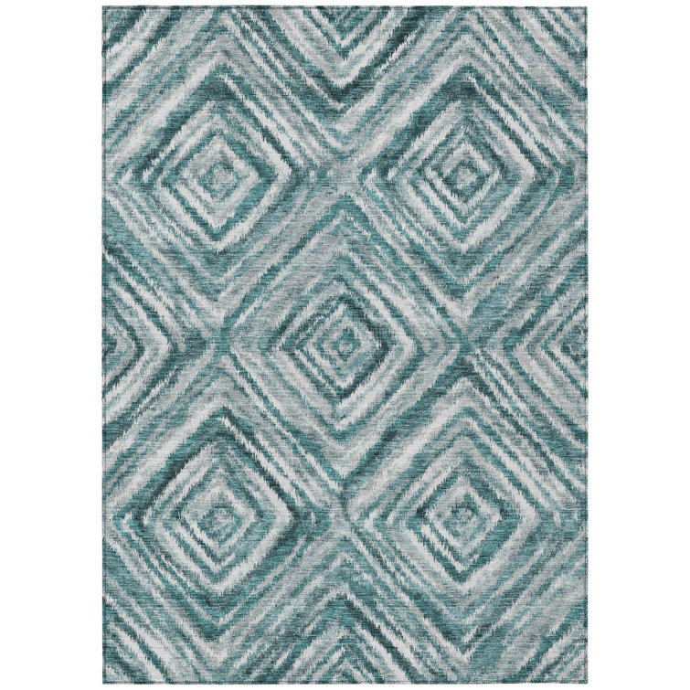 Kmari Washable Geometric Indoor / Outdoor Rug