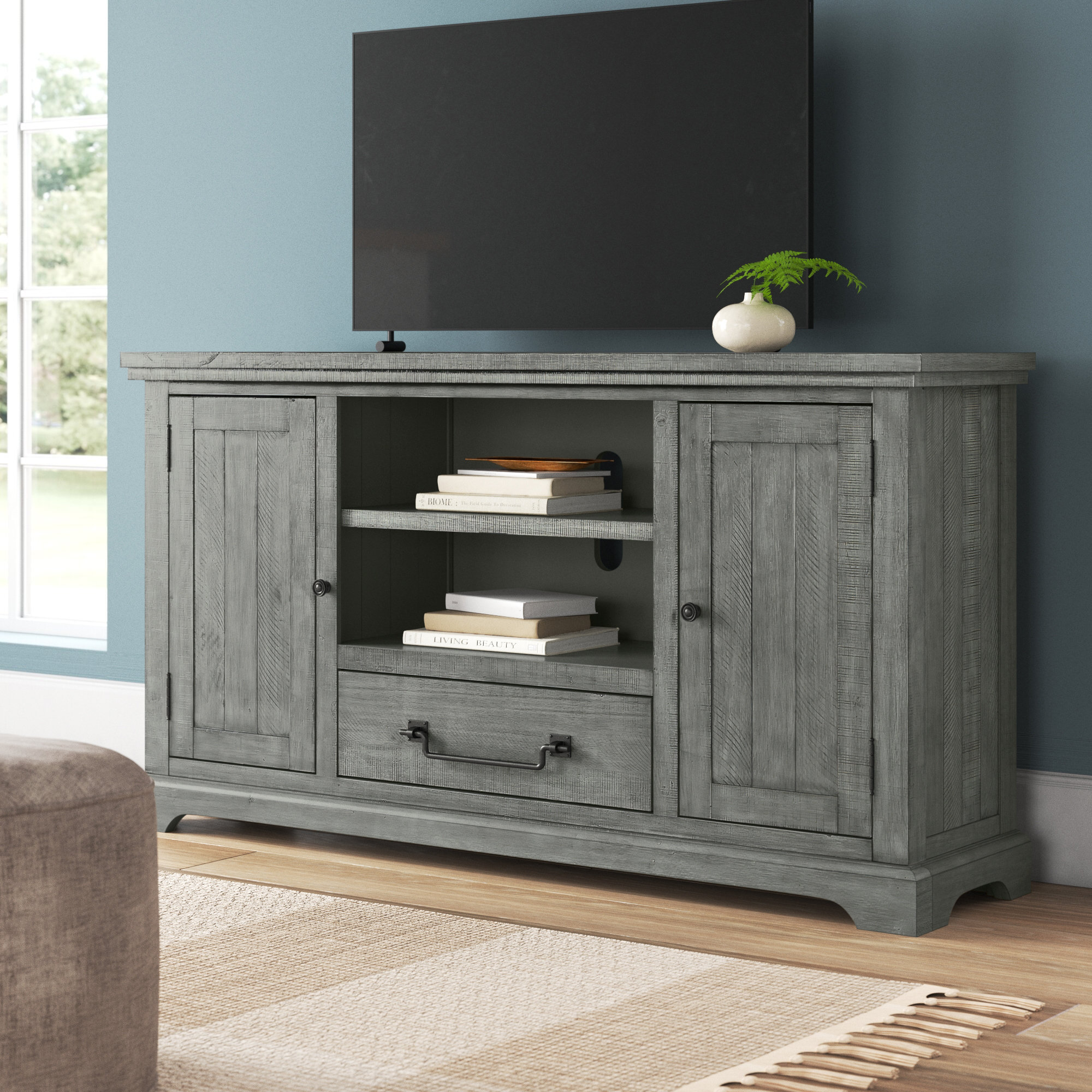 Laurel Foundry Modern Farmhouse & Solid Wayfair | TVs up to Reviews TV Wood Hoddesd Stand for 65