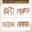 Ensemble de bar d'extérieur en bois d'acacia 6 pièces - 6 tables de bar et 4 tabourets avec coussins