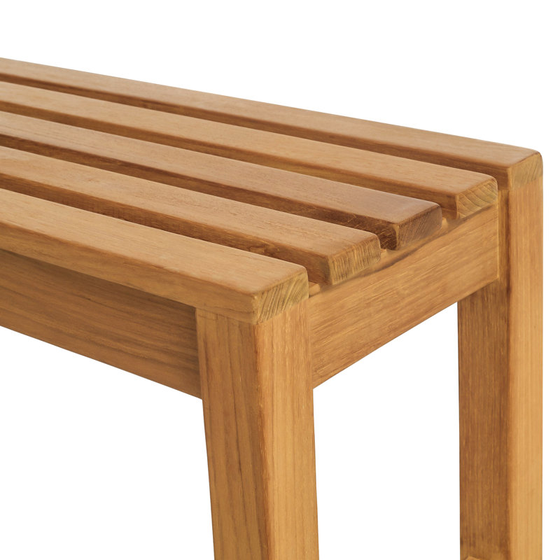 Teak Shower Bench, 17.75" H x 29.5" W x 12.25" D