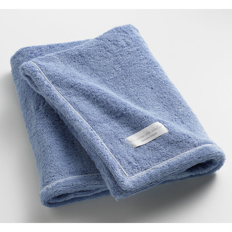 Serviette de bain en ratine ultra absorbante Essential, Bleu