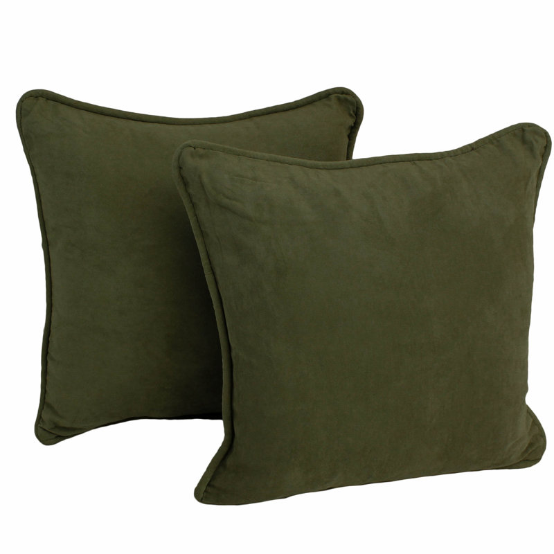  Corded Throw Pillow, Hunter Green