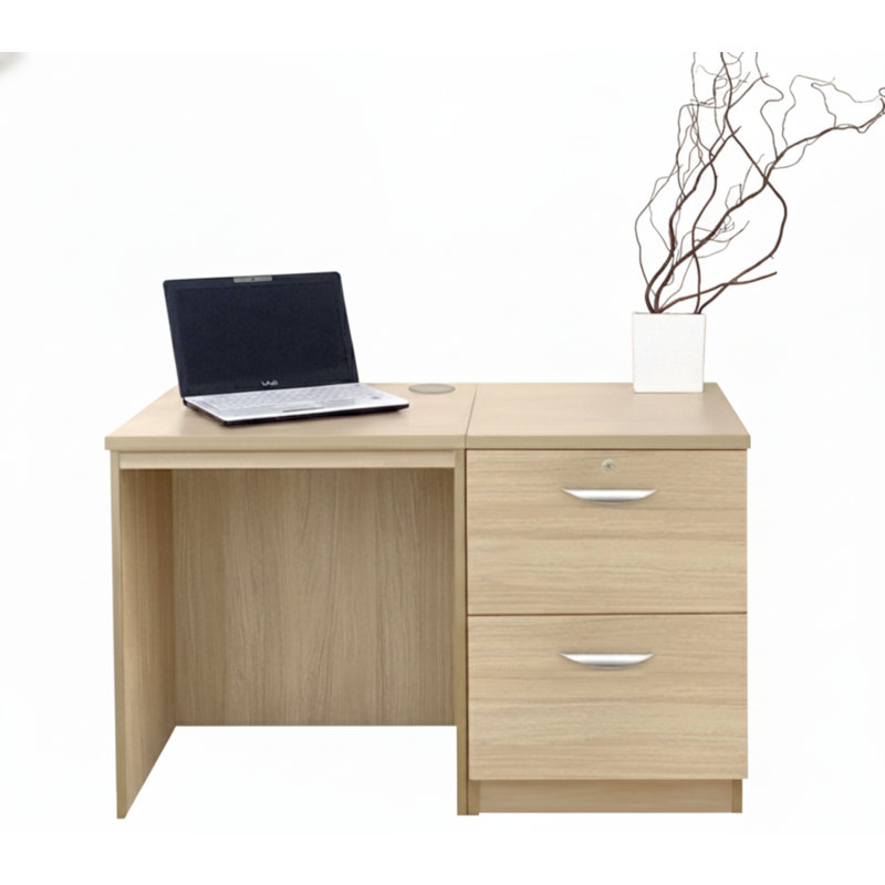 Walshaw Solid Wood Base Computer Desk, Sandstone