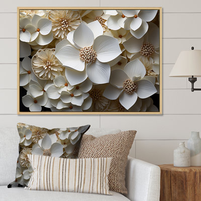 «Soft Neutral Tones Portray Hydrangea Blooms II», reproduction sur toile