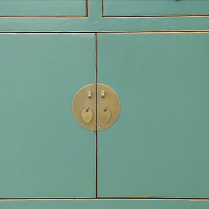 Armoire d'entrée verte vieillie