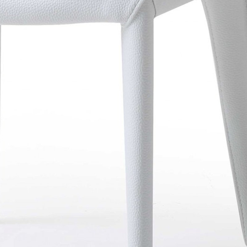Jahmar 17'' H Upholstered Side Chair, White, 1