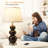 Amebury 24.56" Ceramic Table Lamp With USB Ports And Bulb Included 
