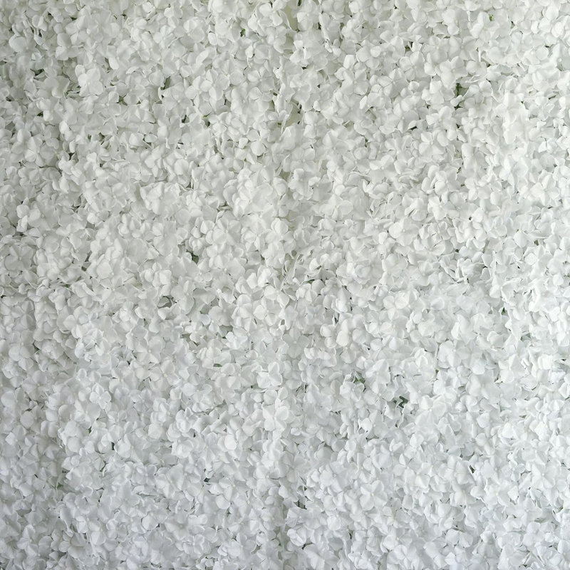 Silk Hydrangea Wall Panel Arrangement, White