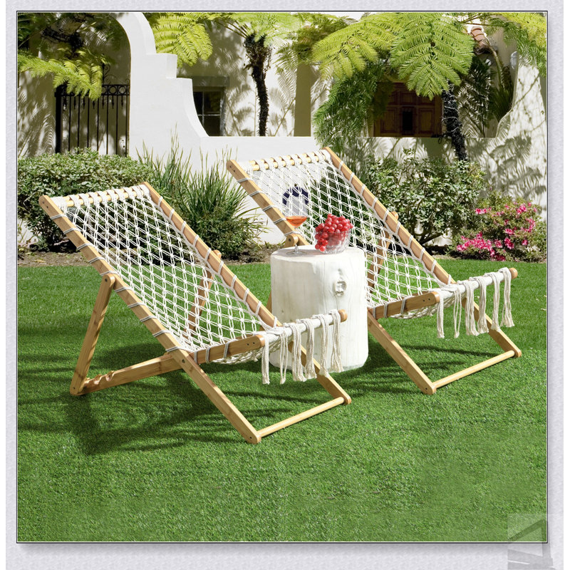 Ensemble de 2 chaises de tissage avec corde tissée à la main pour le patio, le salon, le jardin et le balcon, durable et confortable