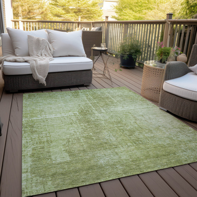 Lamanna Washable Abstract Indoor / Outdoor Rug, Rectangle 2'6" x 3'10"