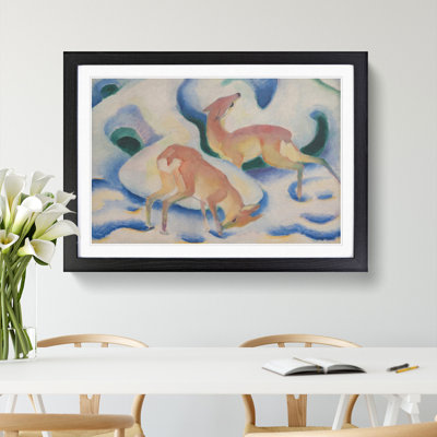 Deer in the Snow by Franz Marc - Picture Frame Painting