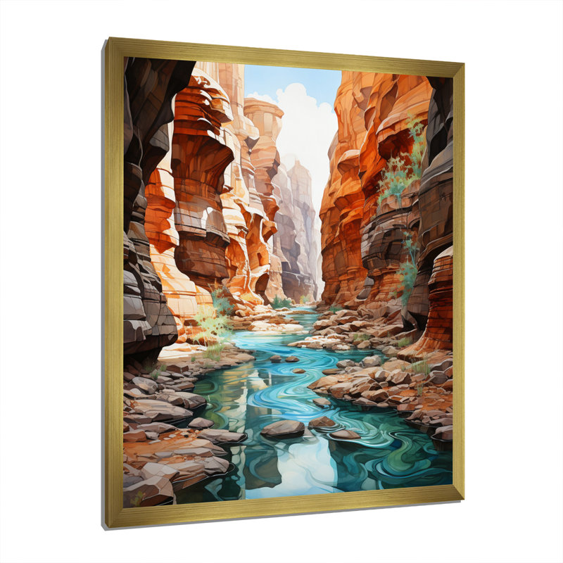 Baani Canyon Endless Journey VII sur impression sur toile, H 20 po x l 12 po x P 1 po, Encadrement doré