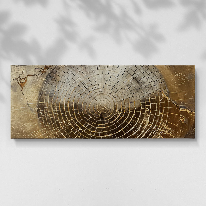 Série abstraite - CCXLII - Toile tendue avec châssis - Prêt à accrocher, H 12 po x l 30 po
