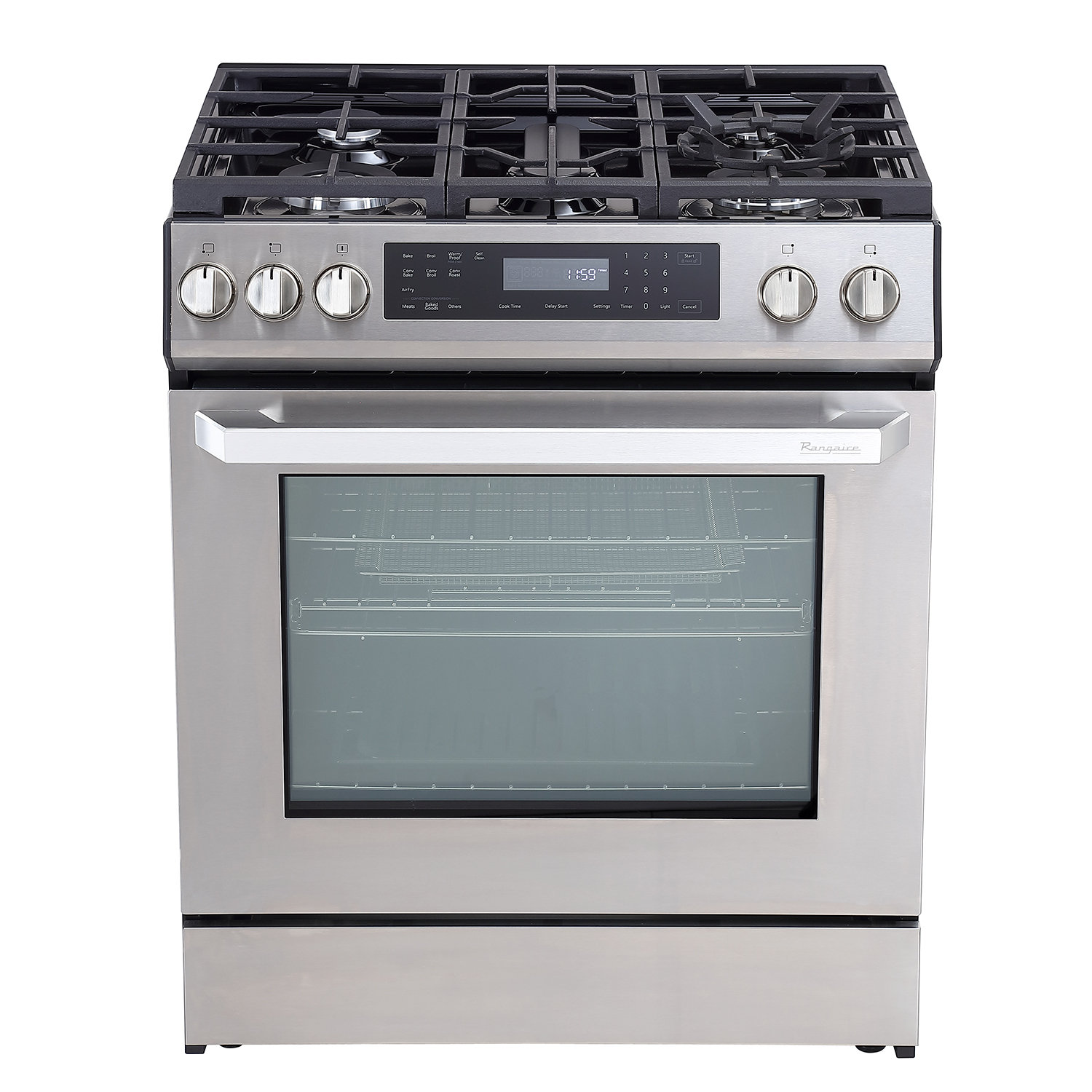 Rangaire 30 Inch SelfCleaning Gas Range with AirFry and Glass Touch