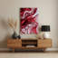 Abstraction numérique 55, art mural en métal mauve-466866786