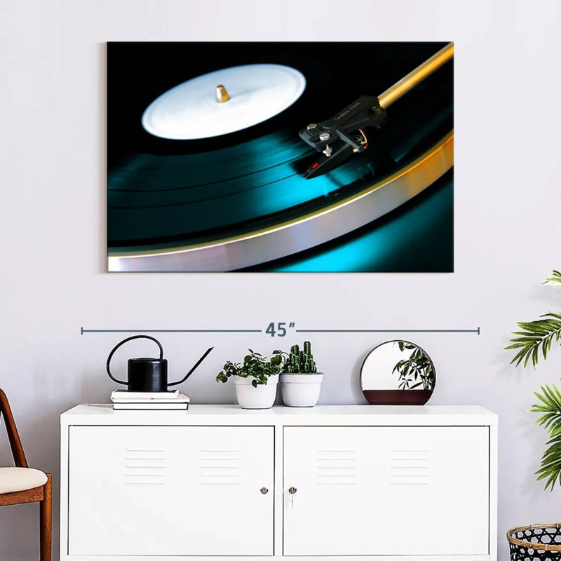 Abarca Playing Vinyl Record, 26" H x 39" W