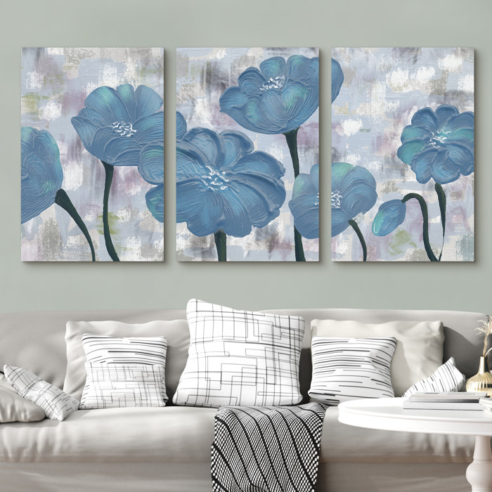IDEA4WALL Abstract Floral Variety Flowers Blossom Against Abstract ...