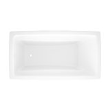 Rossendale 65-7/8" x 35-5/8" Undermount/Drop-In Bathtub in Volcanic Limestone with Internal Overflow Hole