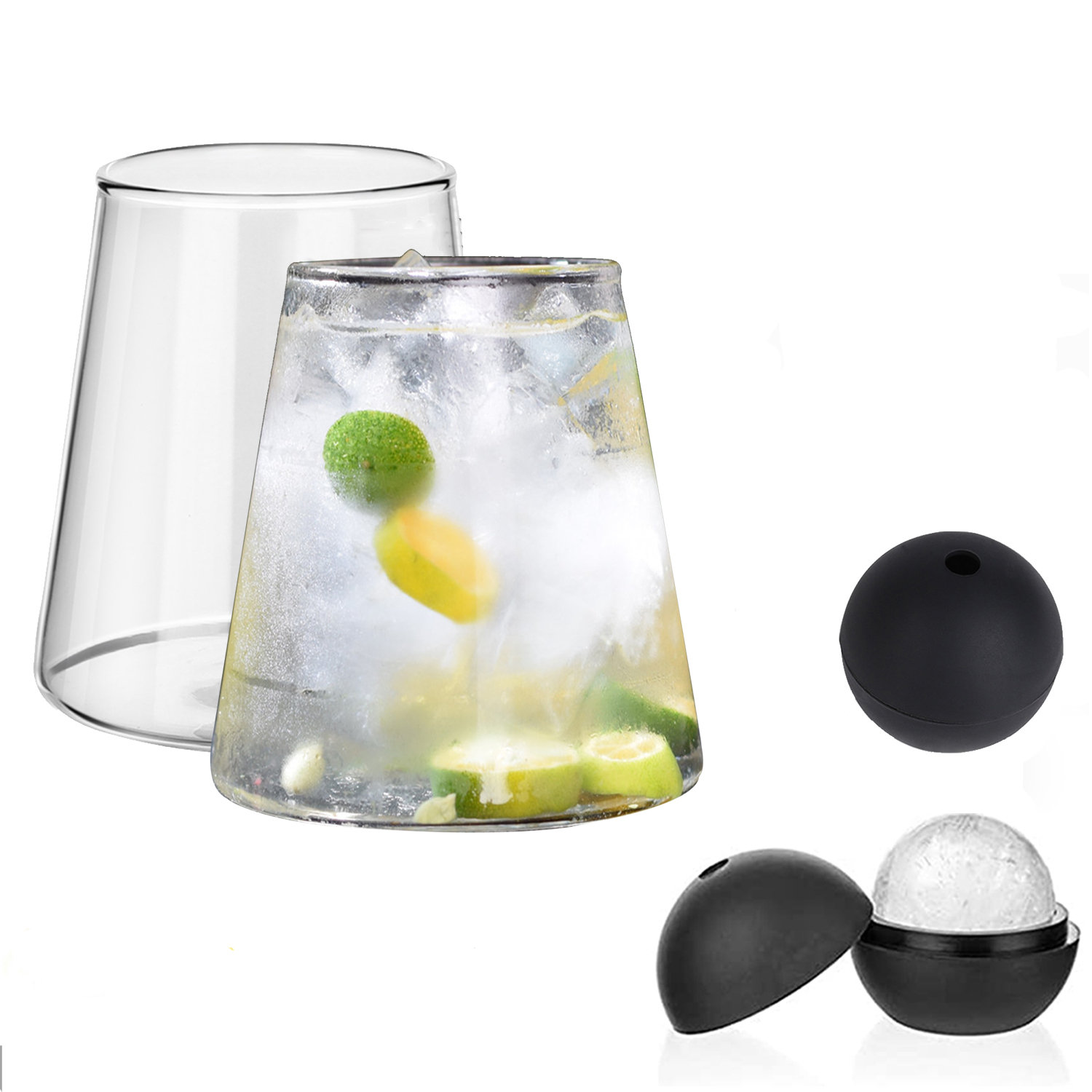 Single Bulge 12 oz Iced Tea Glass