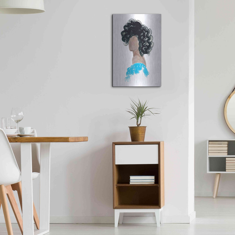 Lark Manor «Sunday Blue Dress» par Kamdon Kreations, art mural en métal, H 24 po x l 16 po