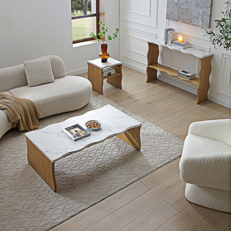 Table basse en bois, Bois naturel