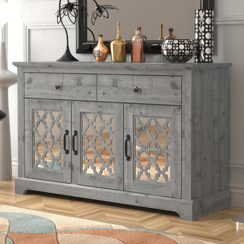 Chessani 46'' Wide 2 Drawer Sideboard, Mexican Gray