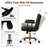 Green Faux Leather Executive Office Chair, Gold Metal Base, Adjustable Height Swivel Desk Chair with Padded Armrests & Wheels, 330 LBS Capacity-99451809