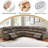 Living Room Furniture Sets,Corduroy Stripe Fabric Reclining Sectional Sofa Set With 2 Manual Recliners, 6-Seat L-Shaped Corner Couch With Hidden Table/Storage Console/Cup Holders, Perfect For Living Room/Home Theater-1765829654