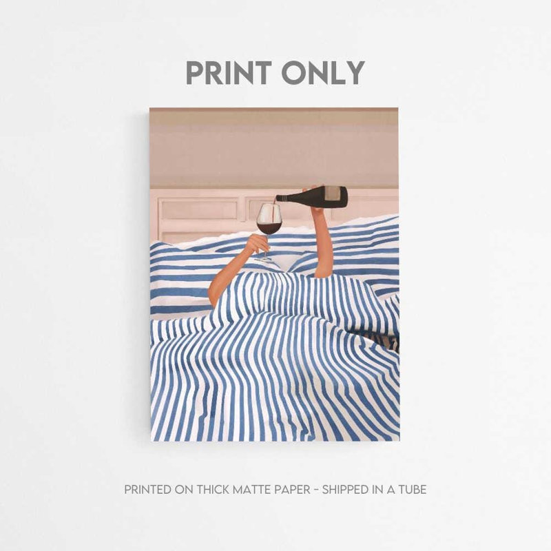 «Morning Wine Print»: décor de maison inspiré de l'été (encadré ou non), H 42 po x l 56 po, Tanné