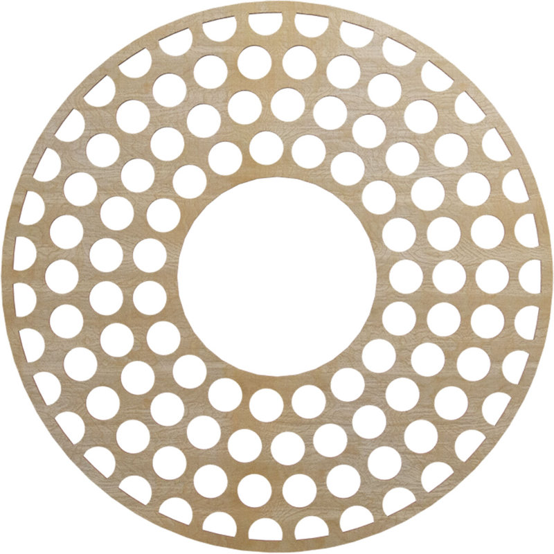 Médaillon de plafond en bois Fink, Bouleau, H 28 po x l 28 po x P 0,25 po