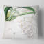 Carré, orchidée blanche rétro II - coussin décoratif traditionnel imprimé-60158129