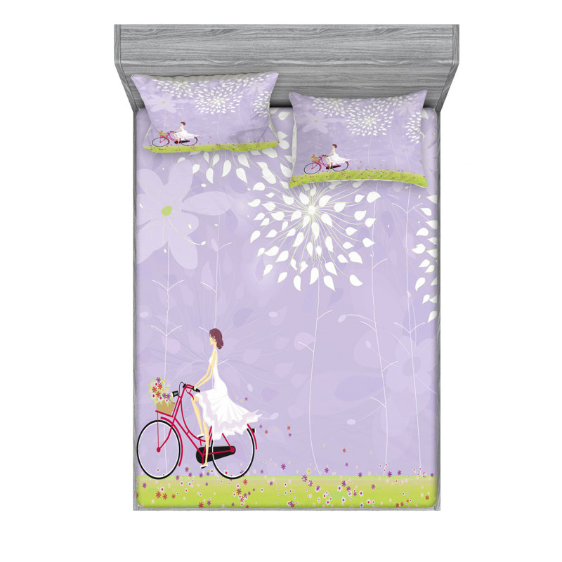 Microfiber Sheet Set, Queen Sheet Set with Fitted Sheet