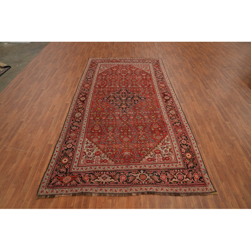 Tapis oriental pré-1900 à teinture végétale 7 x 12