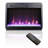 23 Inch Electric Fireplace Insert, Ultra Thin Heater With Crystal  & Realistic Flame, Remote Control With Timer, Overheating Protection,With Sidelight