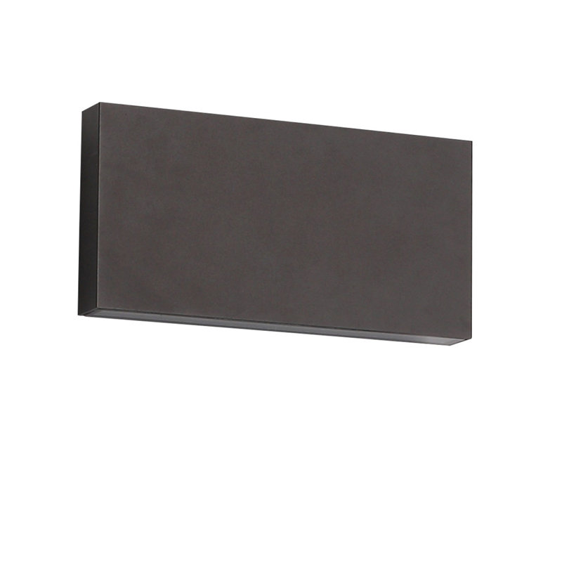 Applique murale rectangulaire de 10 po Avenue, Noir mat