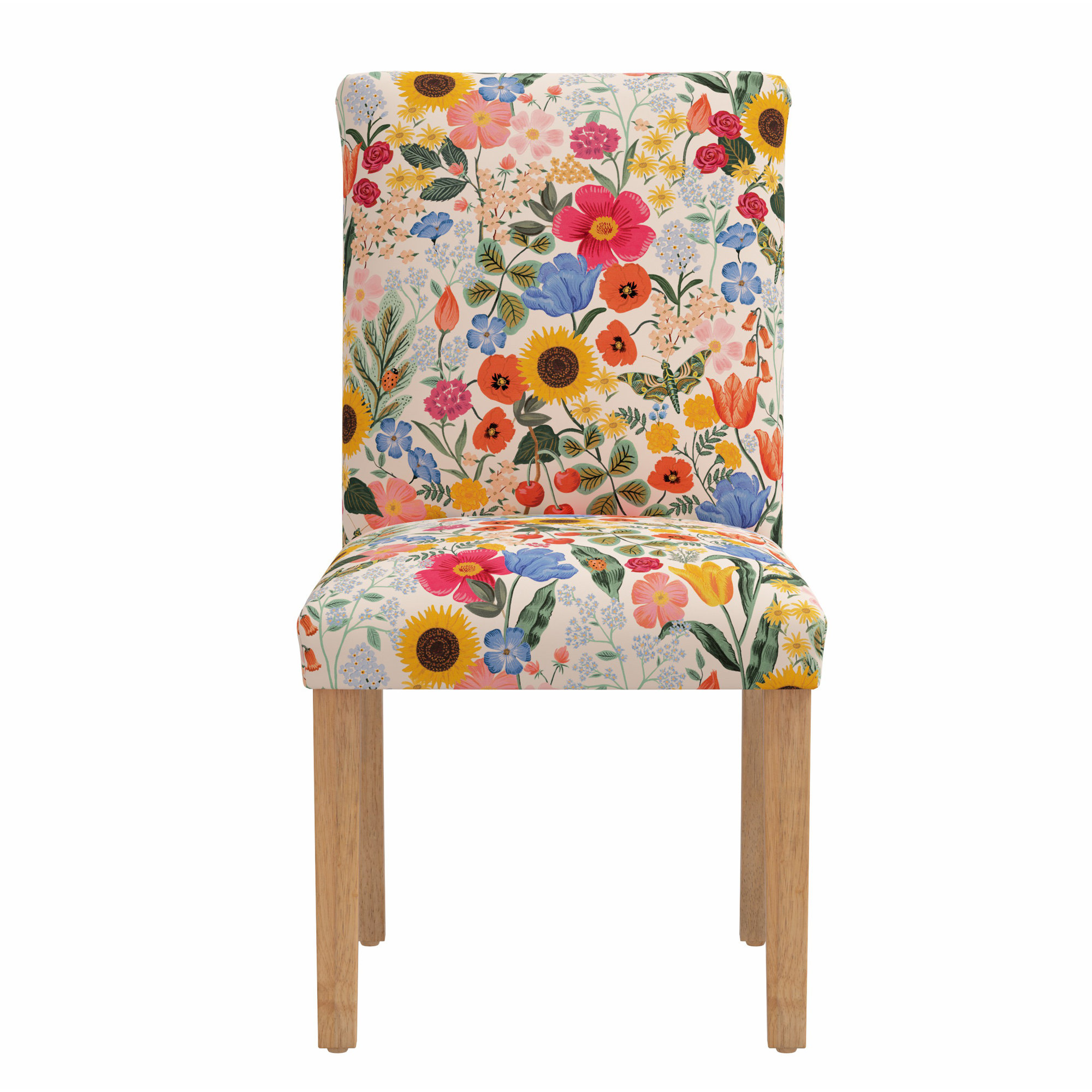 Rifle Paper Co. x Cloth & Company Lorraine Dining Chair, Rpc Blossom Blush Linen